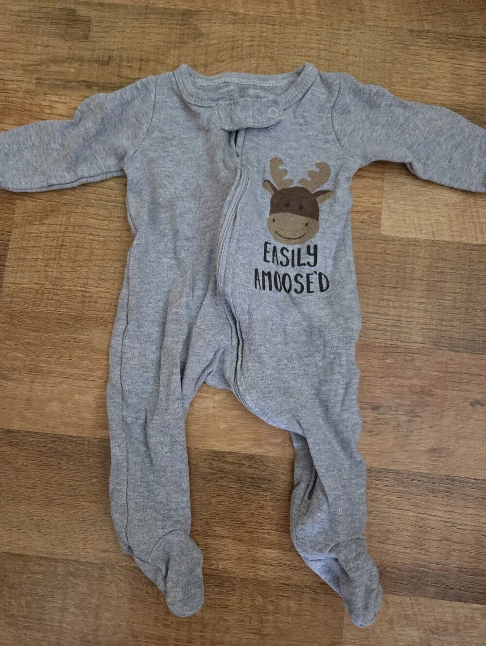 The Peanutshell Buffalo Moose Baby Sleepers for Boys or Girls Set of 3